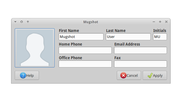 The application window enables updating common identity settings.